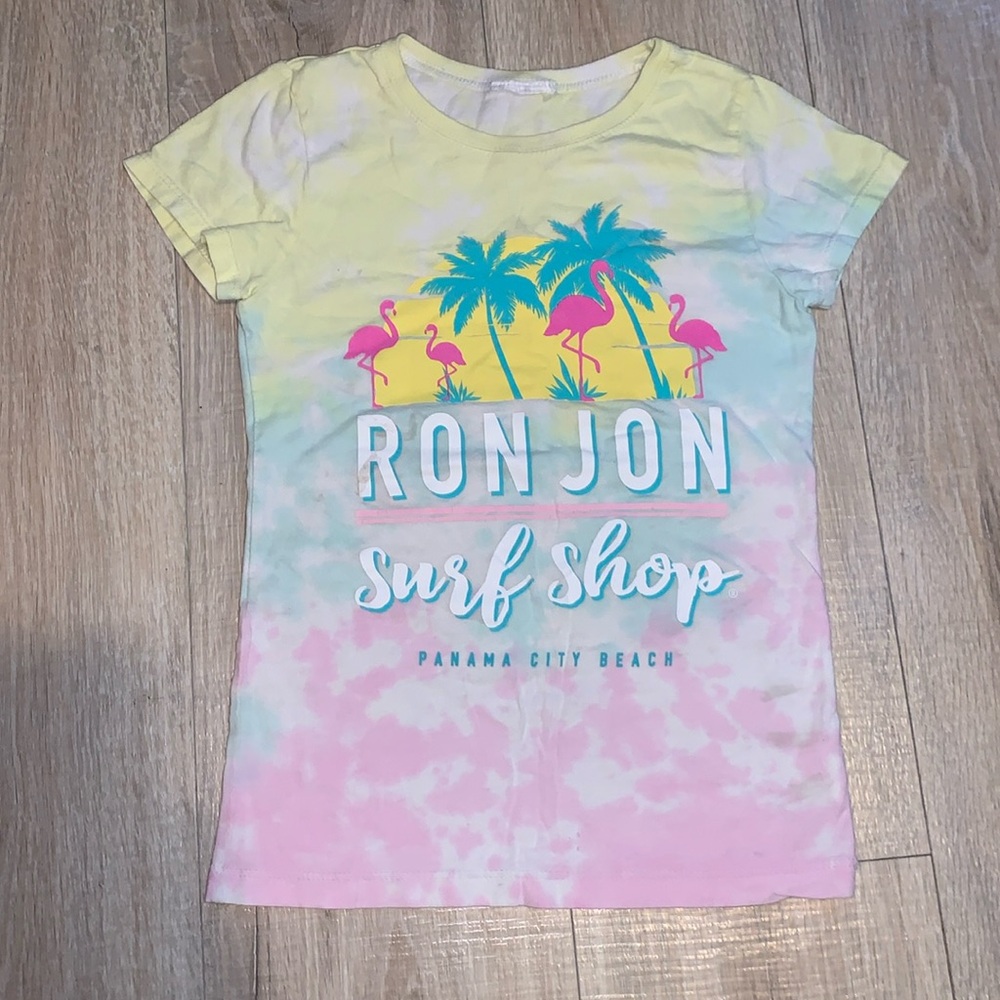 Ron Jon Surf Shop Colorful Summer Surfing Athletic Short Sleeve Shirt